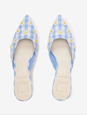 NWT For Love And Lemons X Dolce Vita Lilou Mule in Blue Gingham